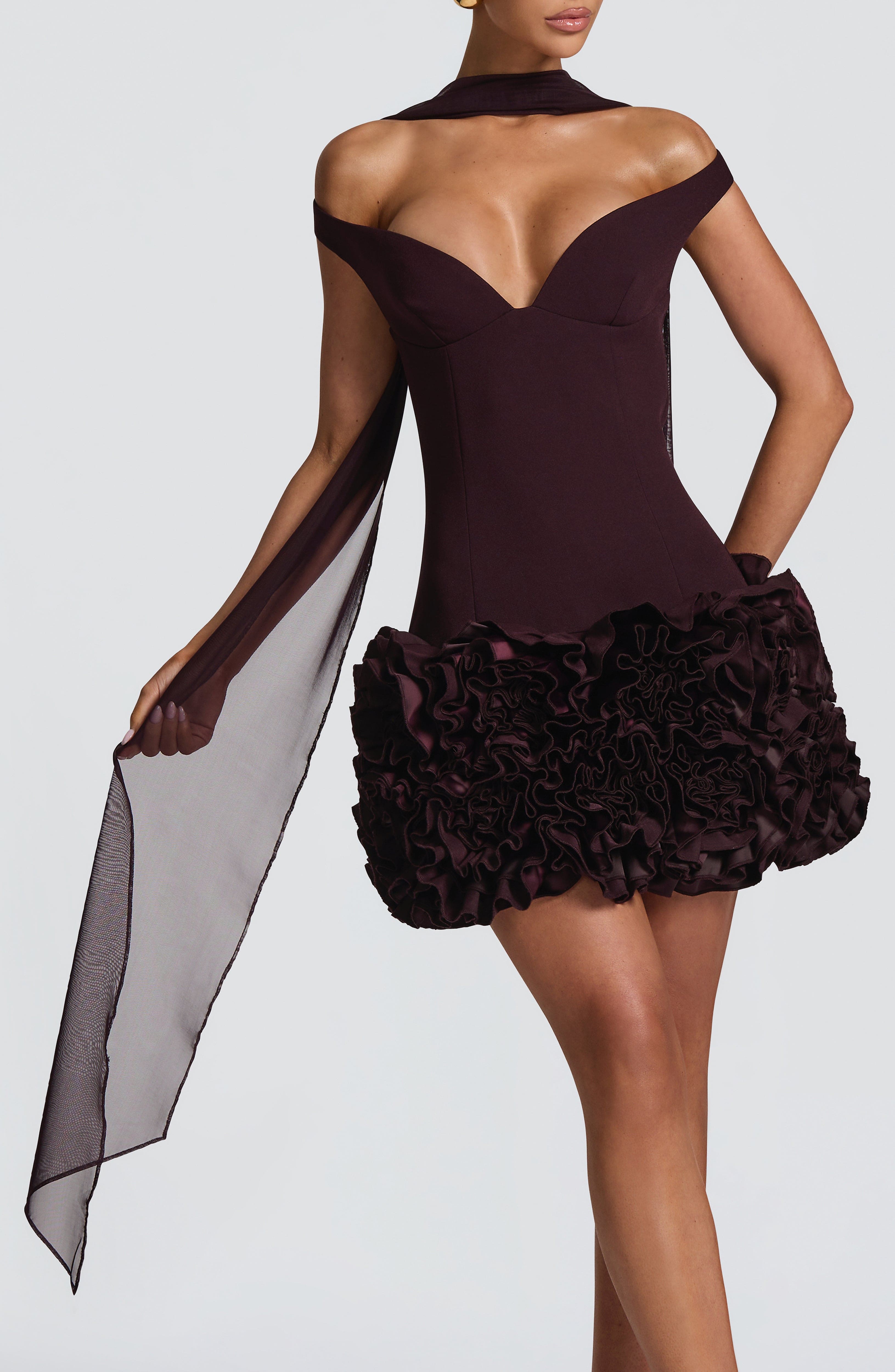 Šátek Ayla - švestkový