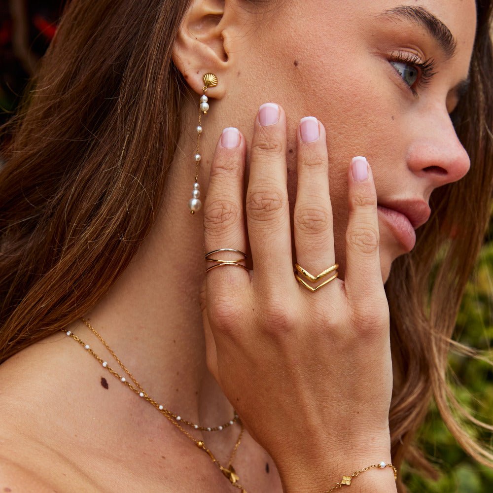 Ayla Three Toned Layered Ring