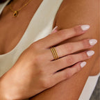 Beaded Ohio Gold Ring