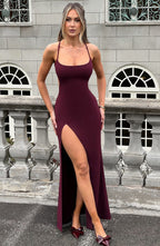 Maxi šaty Beatrix - třešňový lak