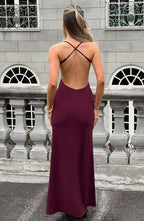 Maxi šaty Beatrix - třešňový lak