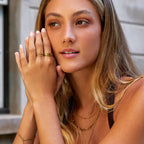 Black Crystal Ribbed Ring