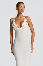 Maxi šaty Celaena - slonovinová