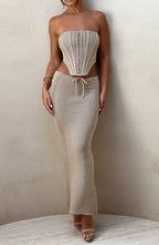 Maxi sukně Chayenne - béžová