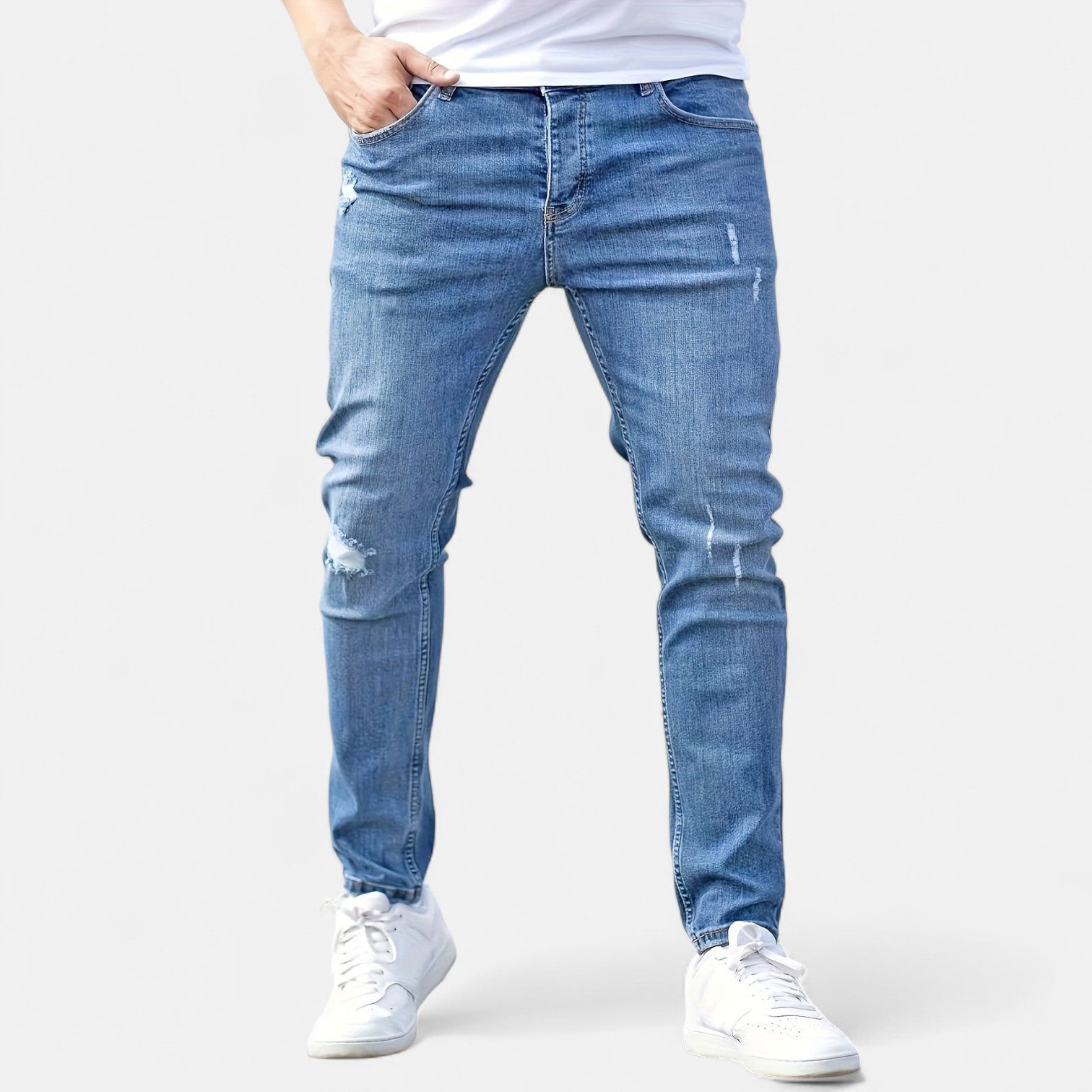 Ermes™ | Slim Fit Jeans mit Zerrissenen Design