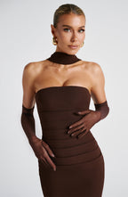 Rukavice Eli - švestkově hnědé