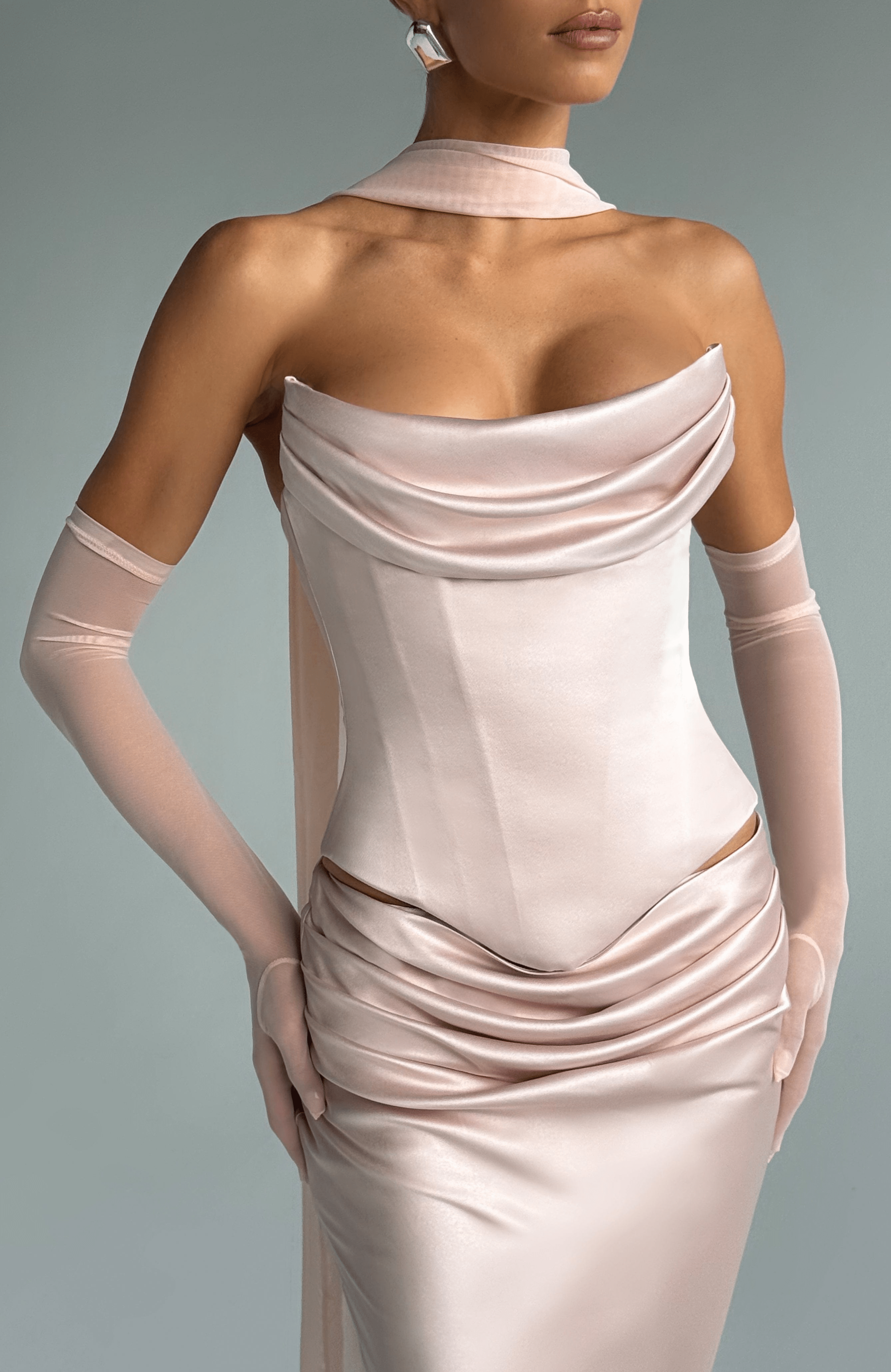 Rukavice Eli - měkká broskvová