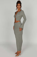 Maxi sukně Elia - khaki