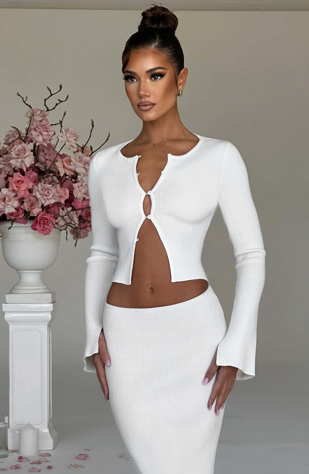 Maxi sukně Elia - bílá