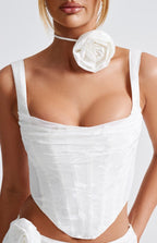 Elizabeth květinový náhrdelník - slonovinová barva