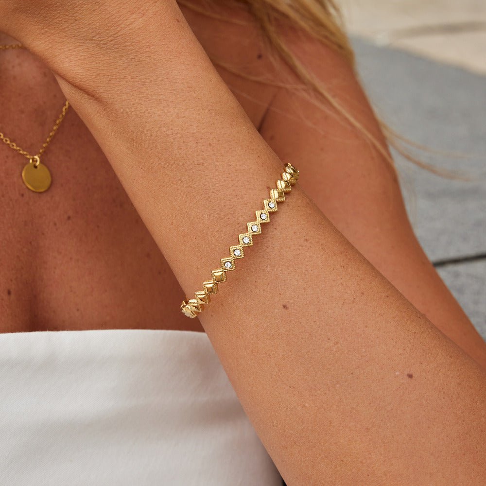 Elle Crystal Marquise Bangle