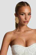 Náušnice Elvera - krémové