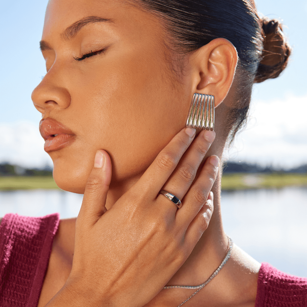Ember Silver & Emerald Ring