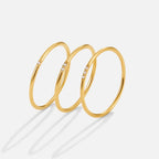 Eula Gold & Crystal Band Ring