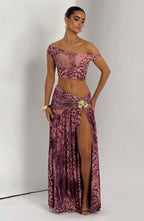 Top Eva - potisk purpurové orchideje