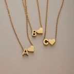 Forever Love & Letter Gold Necklace