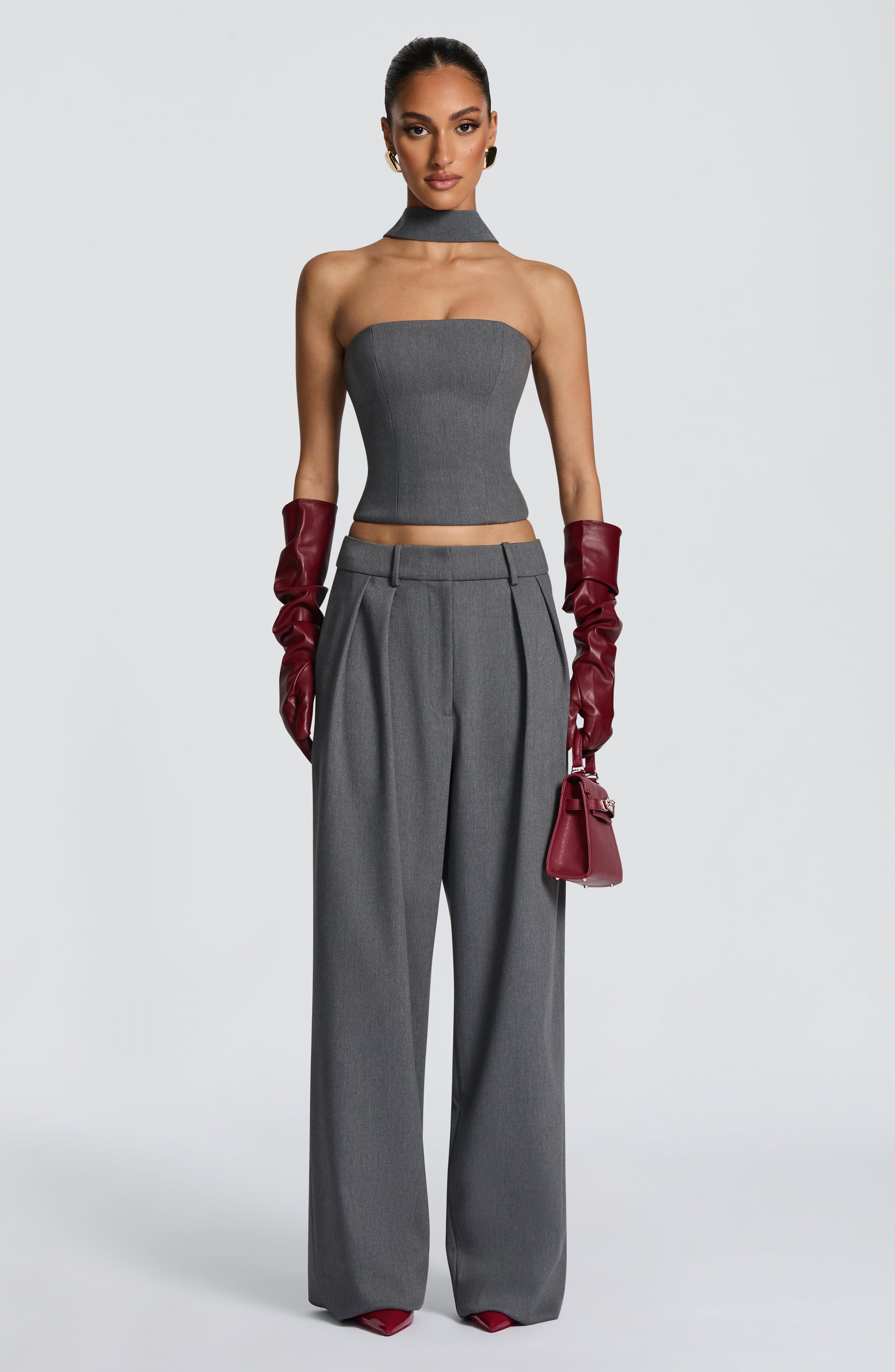 Rukavice Frankie - vínové