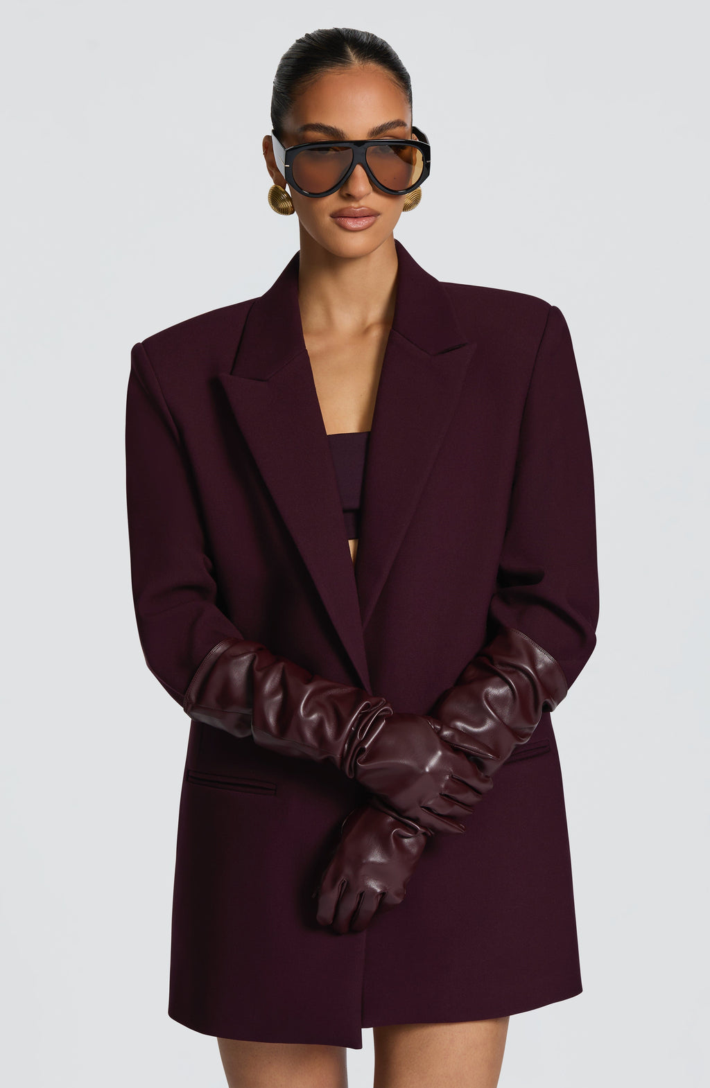 Rukavice Frankie - švestkové