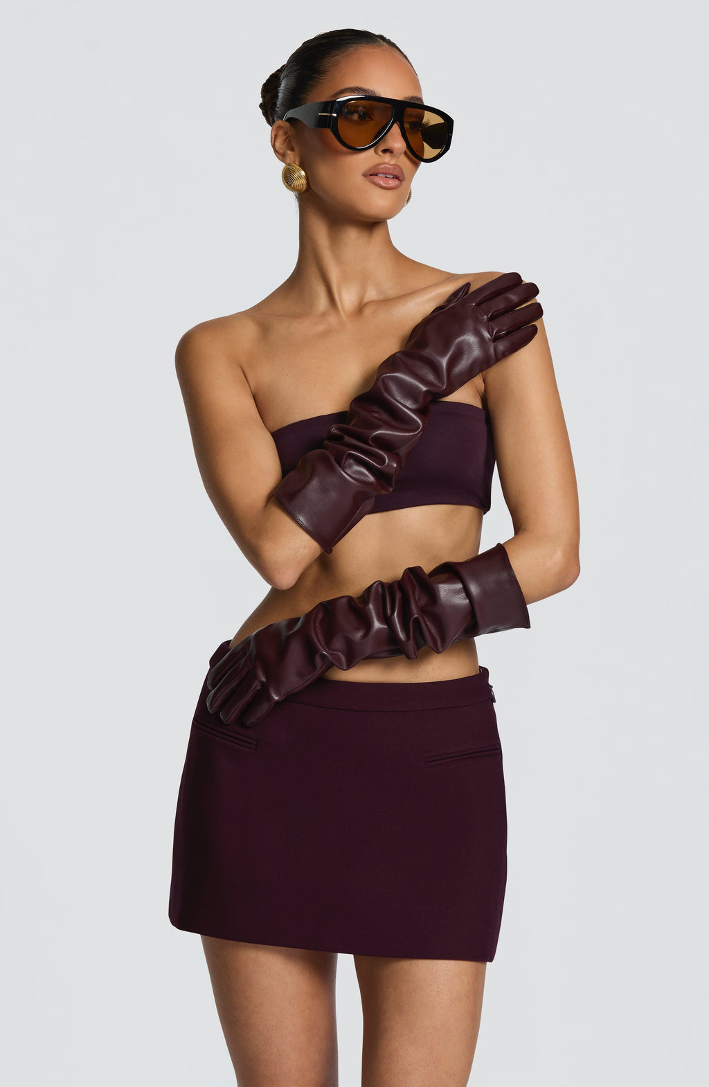 Rukavice Frankie - švestkové