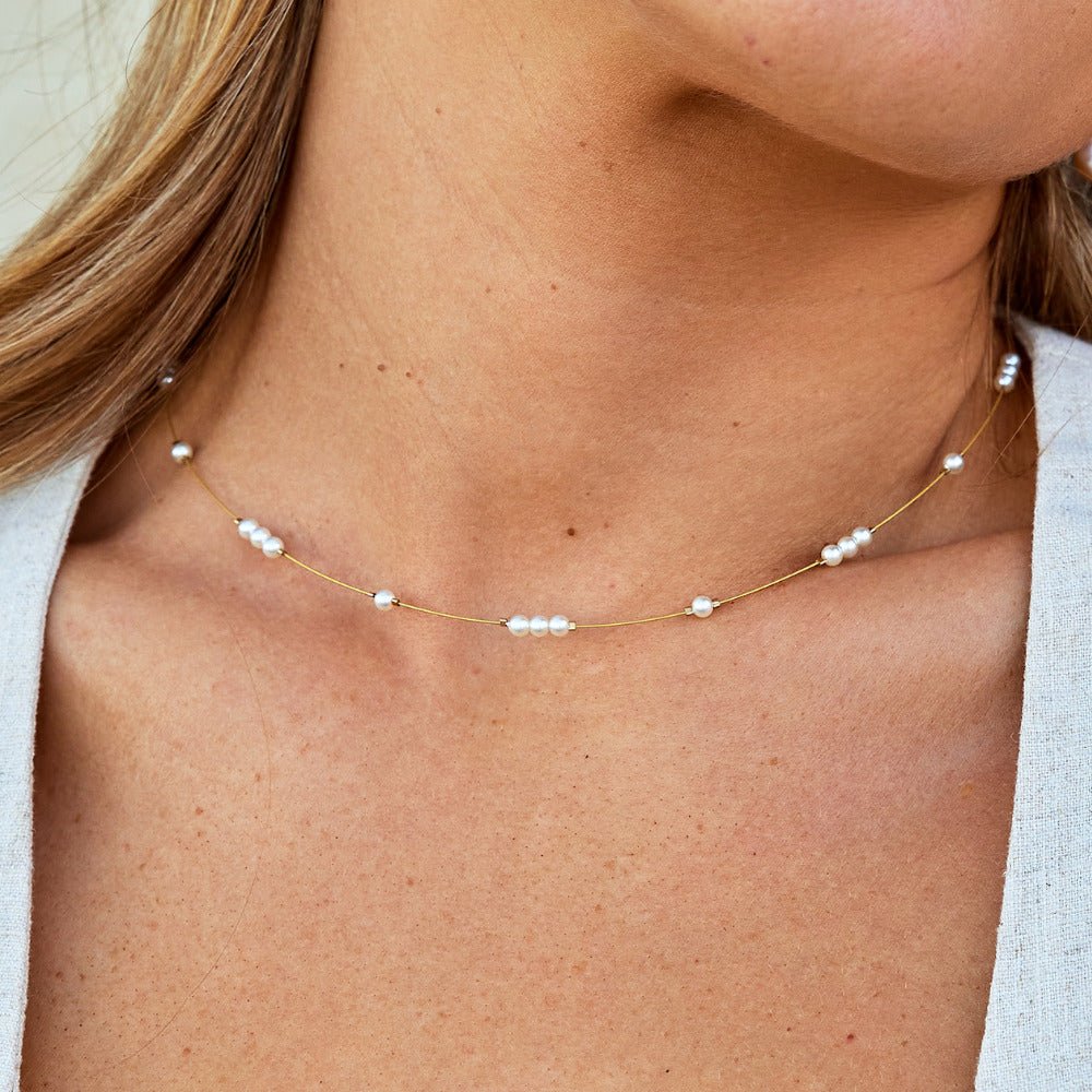 Gigi Pearl Choker Necklace