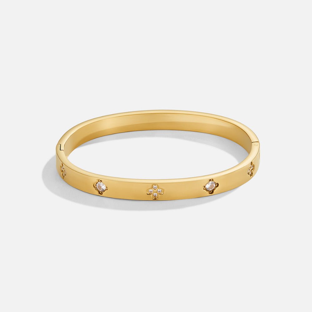 Gold Clover Bangle