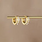 Gold Eula Pearl Hoop Earrings