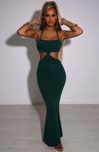 Maxi šaty Helenika - smaragdové