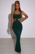 Maxi šaty Helenika - smaragdové