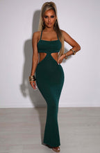 Maxi šaty Helenika - smaragdové