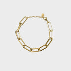 14karátový pozlacený řetízkový náramek s klipem