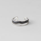Layered Black Sahara Silver Ring