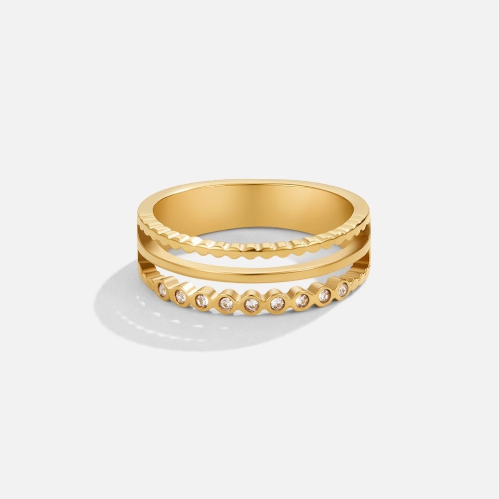 Layered Elowyn Crystal Ring