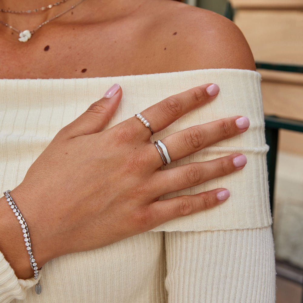 Layered Sahara Silver Ring