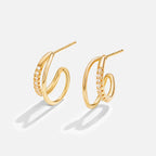 Leyla Crystal Double Hoop Earrings
