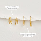 Leyla Crystal Double Hoop Earrings