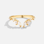 Lily Crystal Gold Vine Ring