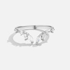 Lily Crystal Silver Vine Ring