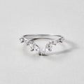 Lily Crystal Silver Vine Ring