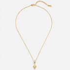 Luna White Opal Gold Necklace