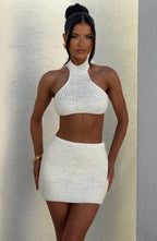 Top Margot Halter - Slonovinová barva