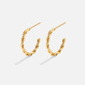 Maria Twisted Semi Hoop Earrings