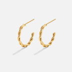 Maria Twisted Semi Hoop Earrings