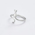 Midnight Cat Silver Ring