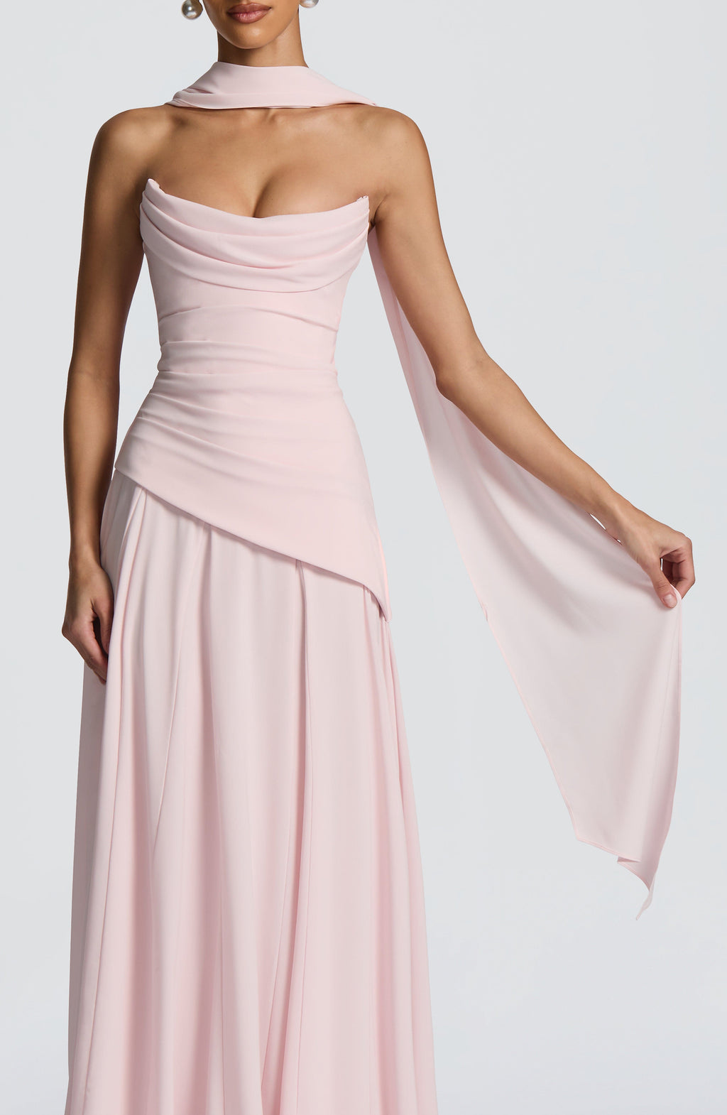 Šála Mila - světle růžová