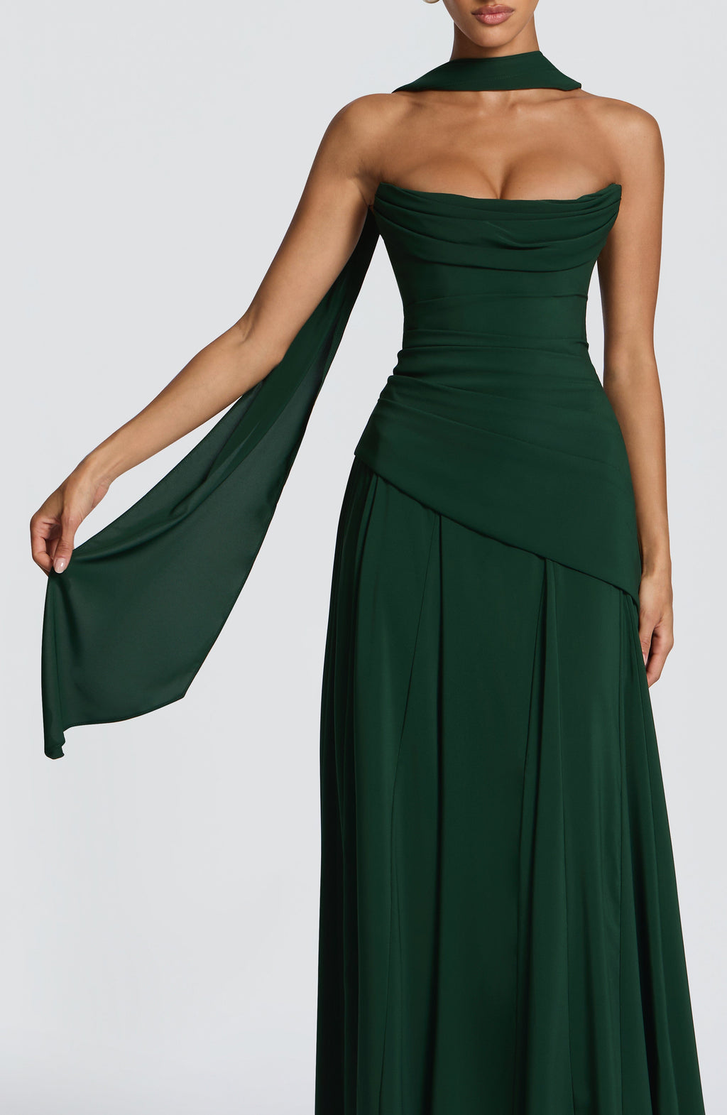 Šátek Mila - smaragdový