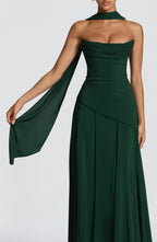 Šátek Mila - smaragdový