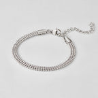 Milan Silver Beaded Chain Bracelet