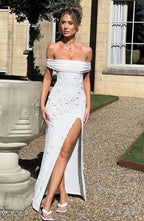 Maxi šaty Milani - slonovinová