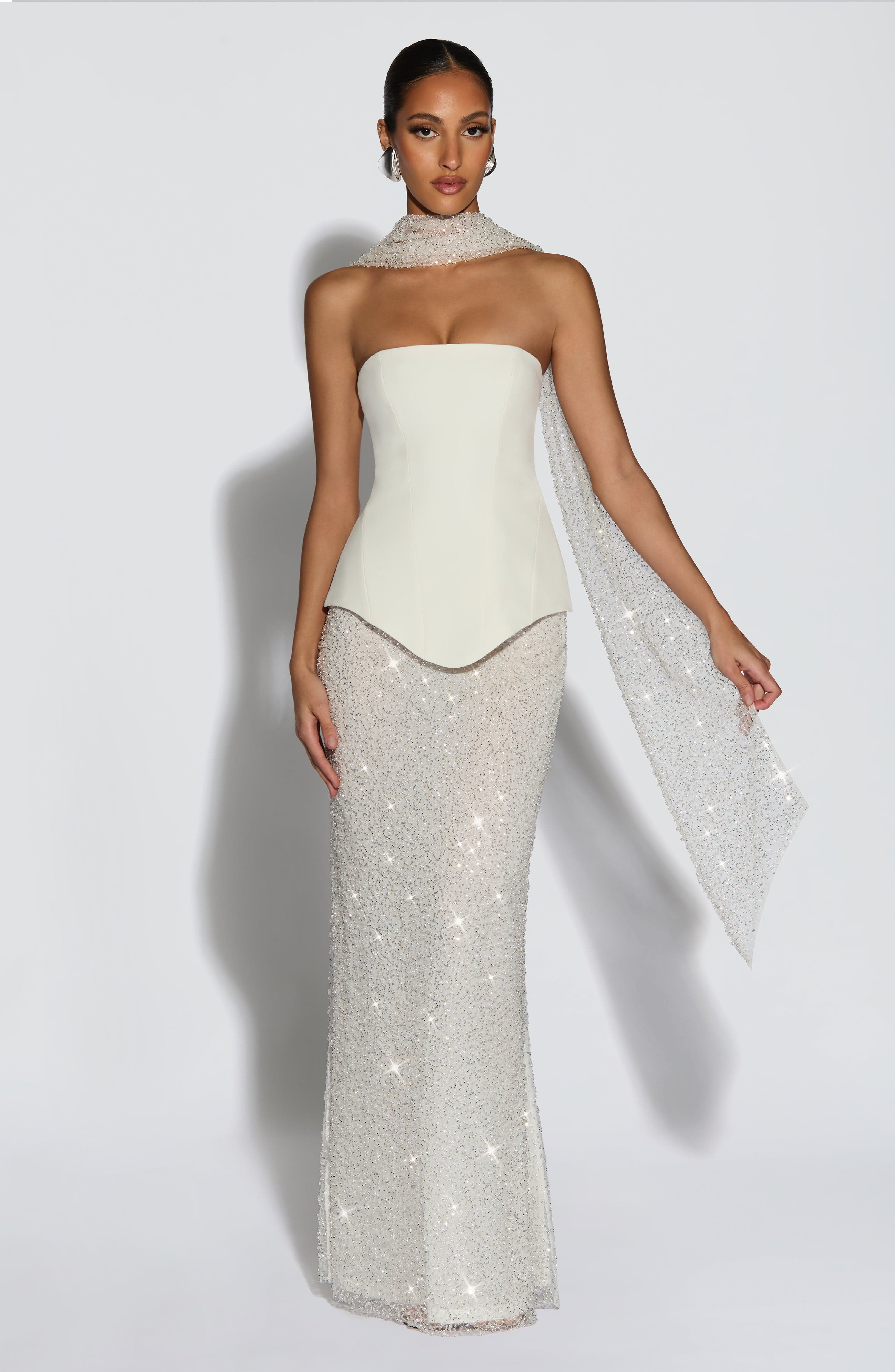 Šála Miya - slonovinová