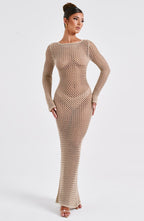 Maxi šaty Moana - béžové